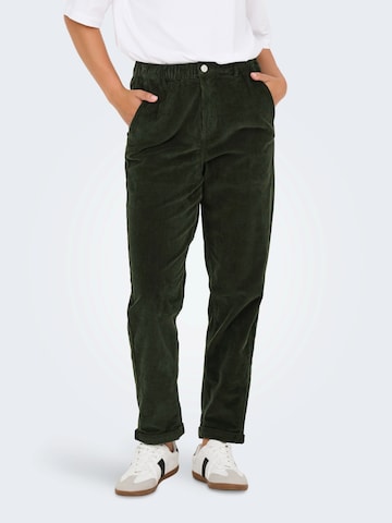 ONLY - regular Pantalón 'ONLFLORA' en verde: frente