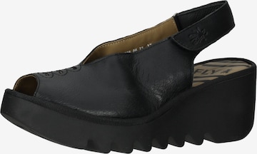 FLY LONDON Sandals in Black: front