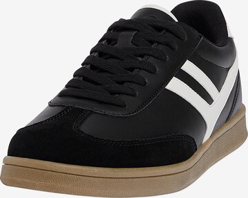 Pull&Bear Platform trainers in Black: front