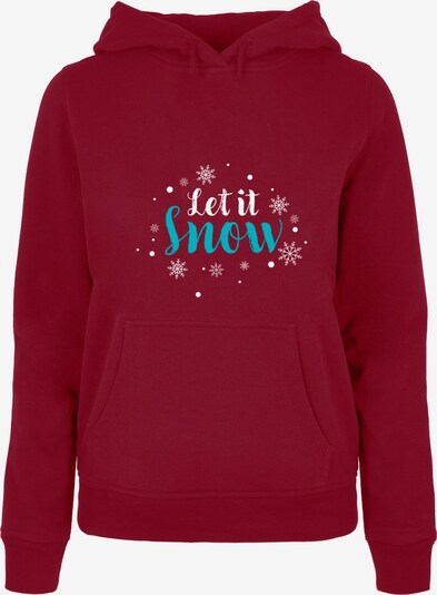 Merchcode Sweatshirt 'Let It Snow' in Blue / Burgundy / White, Item view