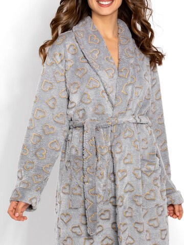Momenti Per Me Long Bathrobe 'Luna' in Grey