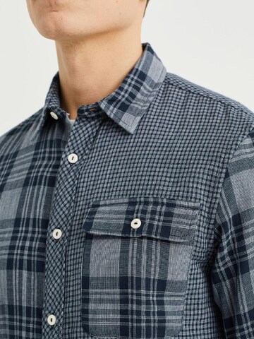 WE Fashion Regular fit Button Up Shirt in Blue