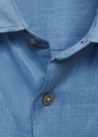 MANGO MAN Regular Fit Hemd 'Parrot' in Blau