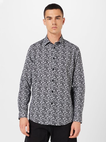 DRYKORN Regular fit Button Up Shirt 'RAMIS' in Black: front