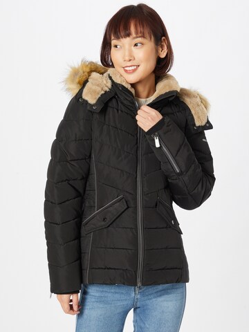 TOM TAILOR Winter Jacket in Black: front