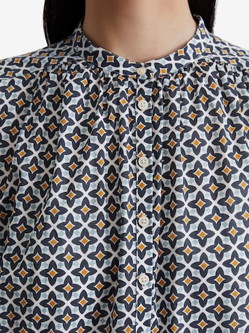 marcs shirt dress Vintage Marc by Marc Jacobs Navy Blue Shirt Dress Silk Cotton Blend Flare Skirt Tie Collar Elastic Waist Dresses for All Occasion Size Small