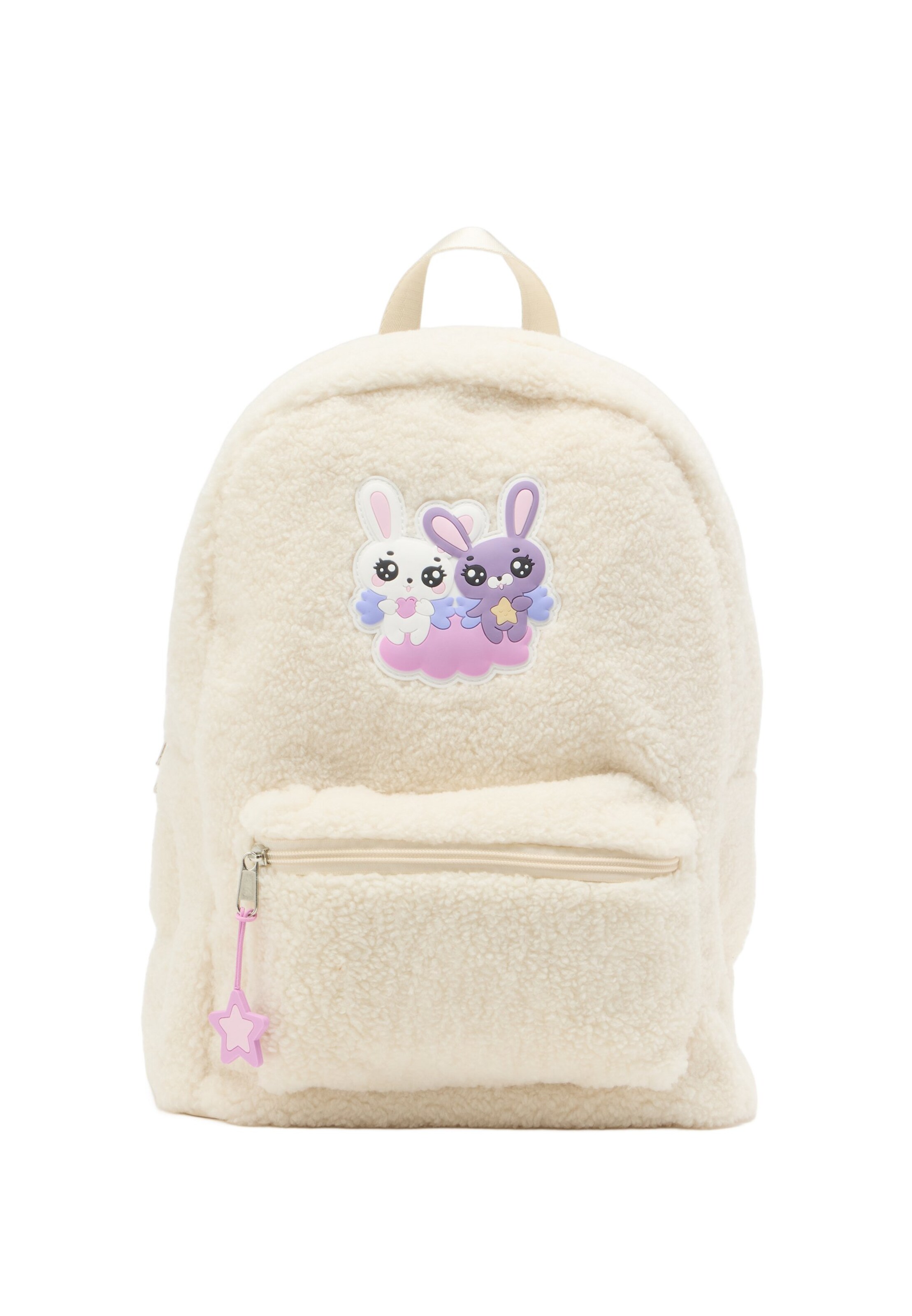 Lindex - Mochila 'Pile Kawaii' en blanco: frente