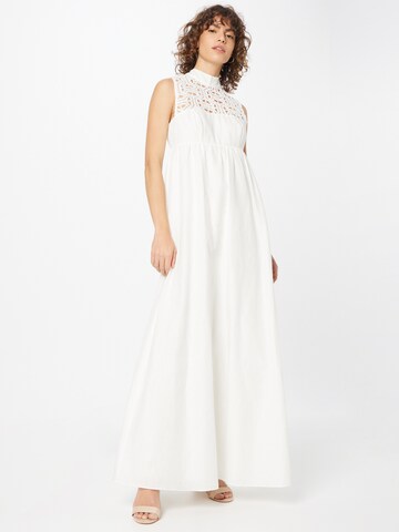 True Decadence Evening Dress in White: front