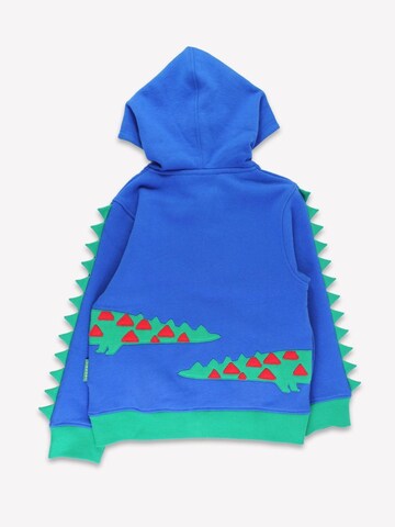 Toby Tiger Zip-Up Hoodie 'Krokodil-Applikation' in Blue