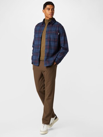 JACK WOLFSKIN Regular fit Button Up Shirt 'CABIN VIEW' in Blue