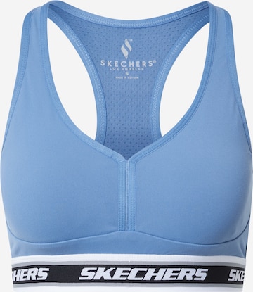 Sutien sport de la SKECHERS pe albastru: față