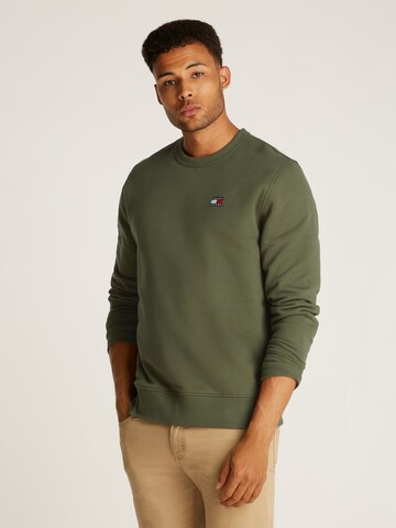 Felpa di Tommy Jeans in verde: frontale