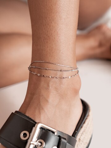 Hey Happiness Fußschmuck 'Delicate Trio' in Silber: Vorderseite