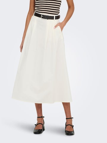 Jupe 'ONLZora' ONLY en blanc : devant