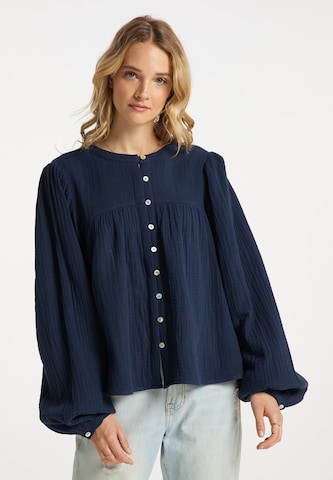 DreiMaster Vintage Bluza | modra barva: sprednja stran