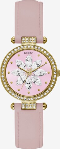 GUESS Analoog horloge 'FULL BLOOM' in Roze