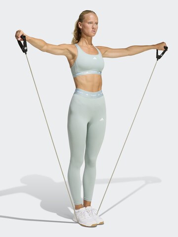 Skinny Pantalon de sport ADIDAS PERFORMANCE en vert : devant