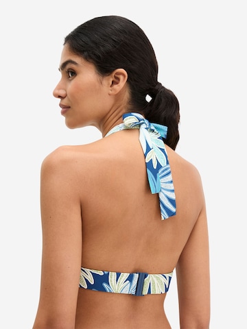 Marc O'Polo Triangel Bikinitop ' Bohemian Leaf ' in Blauw