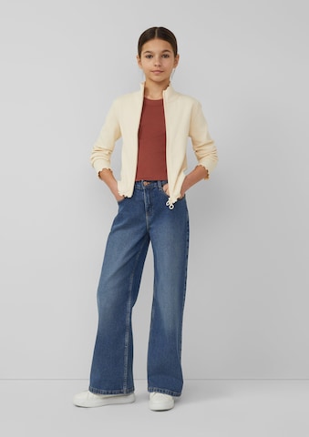 Veste de survêtement s.Oliver en beige : devant