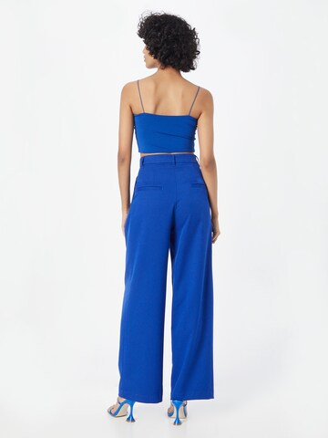 Monki Wide leg Bandplooibroek in Blauw