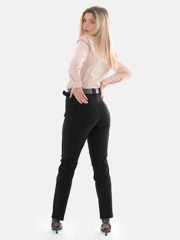 PANTONECLO Regular Trousers 'Leafletic Women’s Trouser' in Black