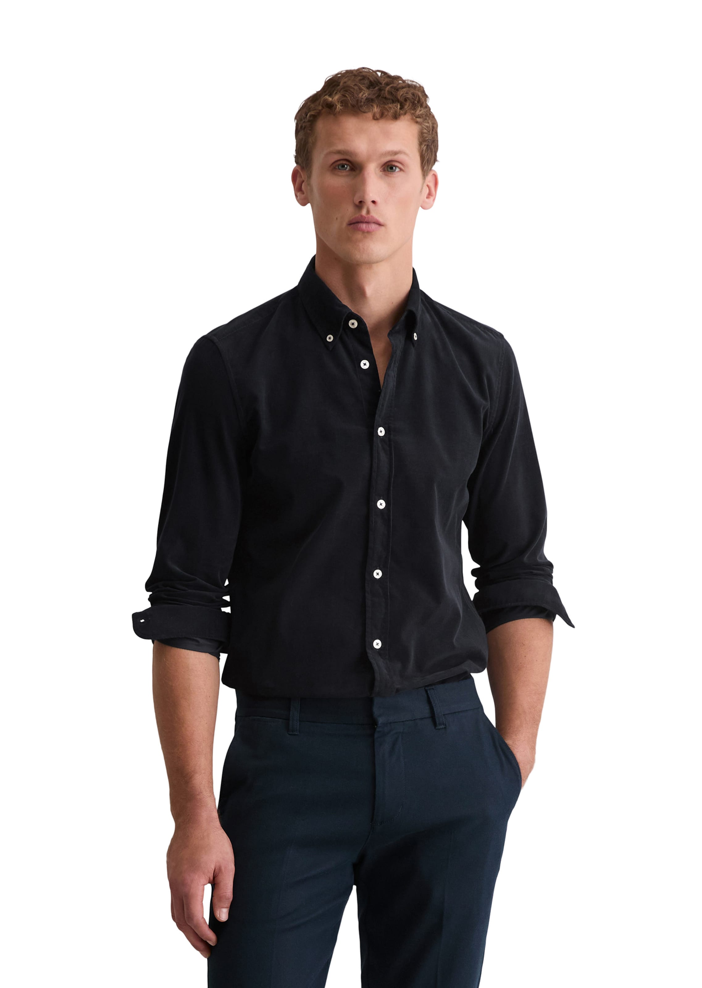 Marc O'Polo Slim fit Button Up Shirt in Blue: front