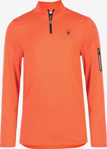 Sweat de sport Spyder en orange : devant