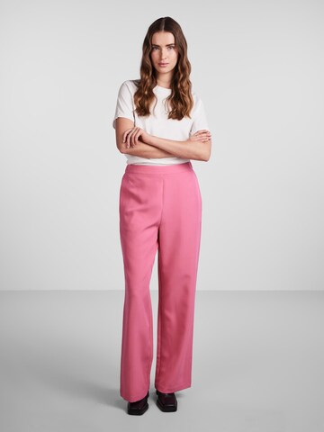 PIECES Wide leg Trousers 'PCBOZZY' in Pink