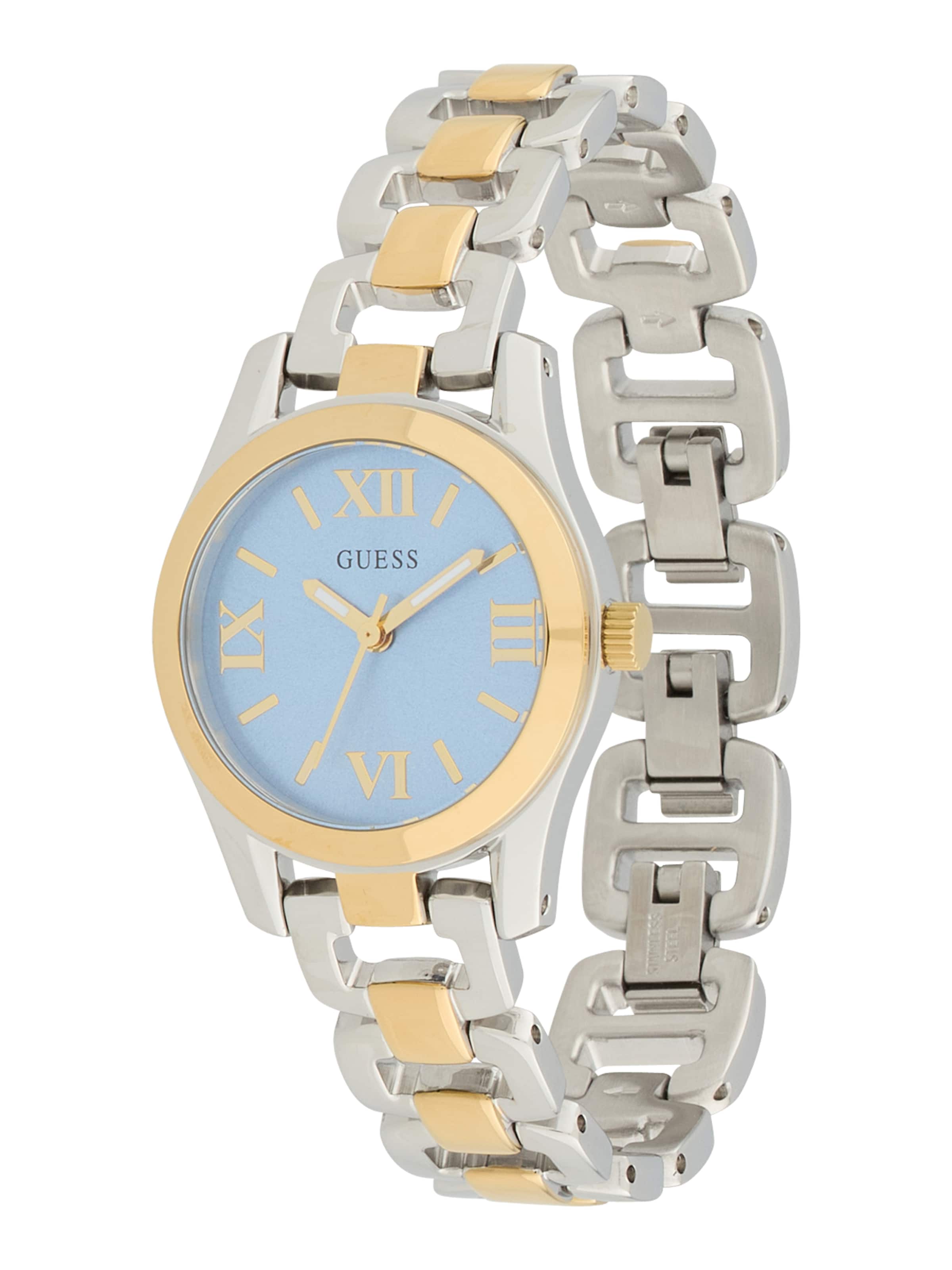 GUESS Analoginen kello värissä hopea: etupuoli