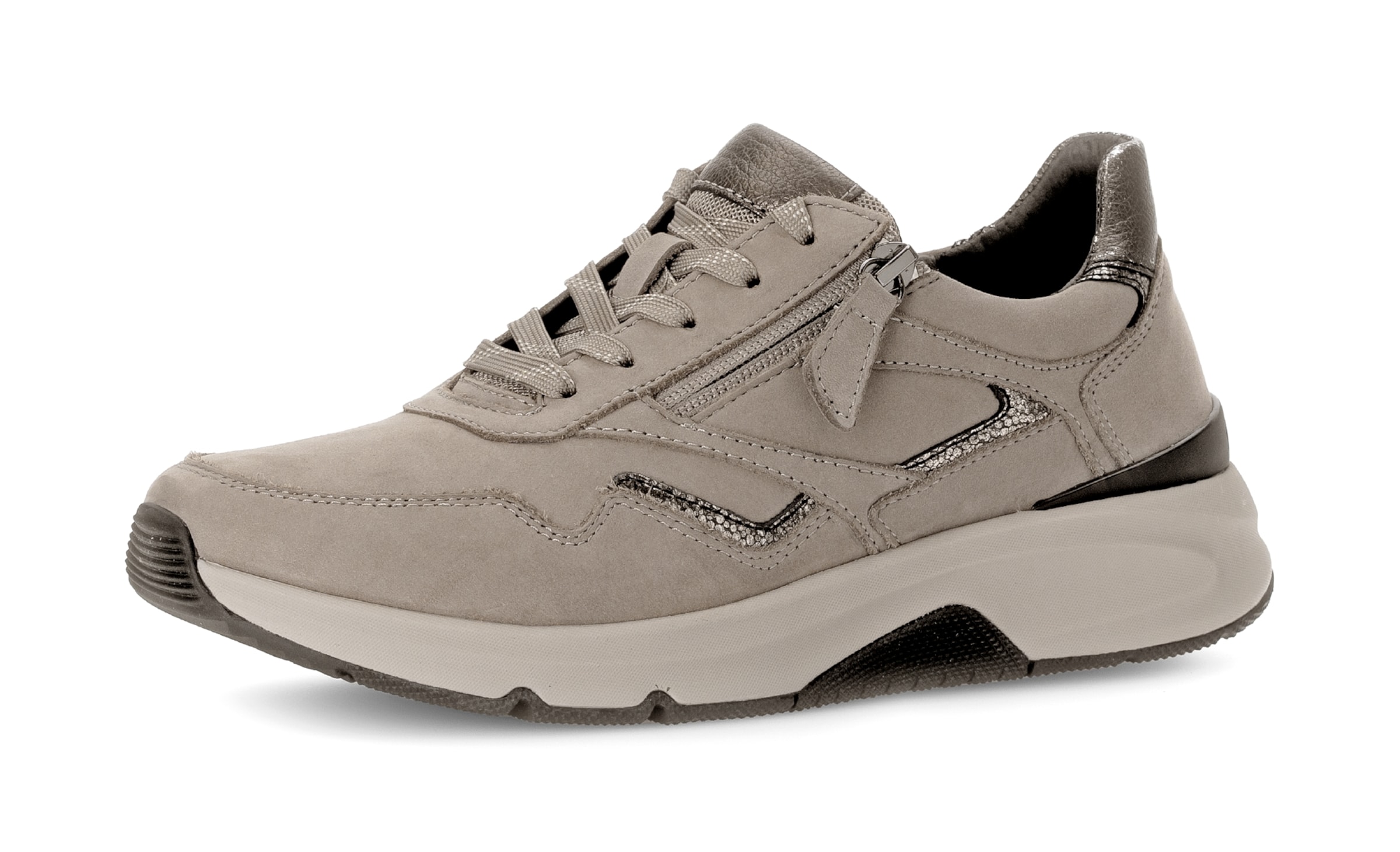 Gabor Rollingsoft Sneaker in Grau: Vorderseite