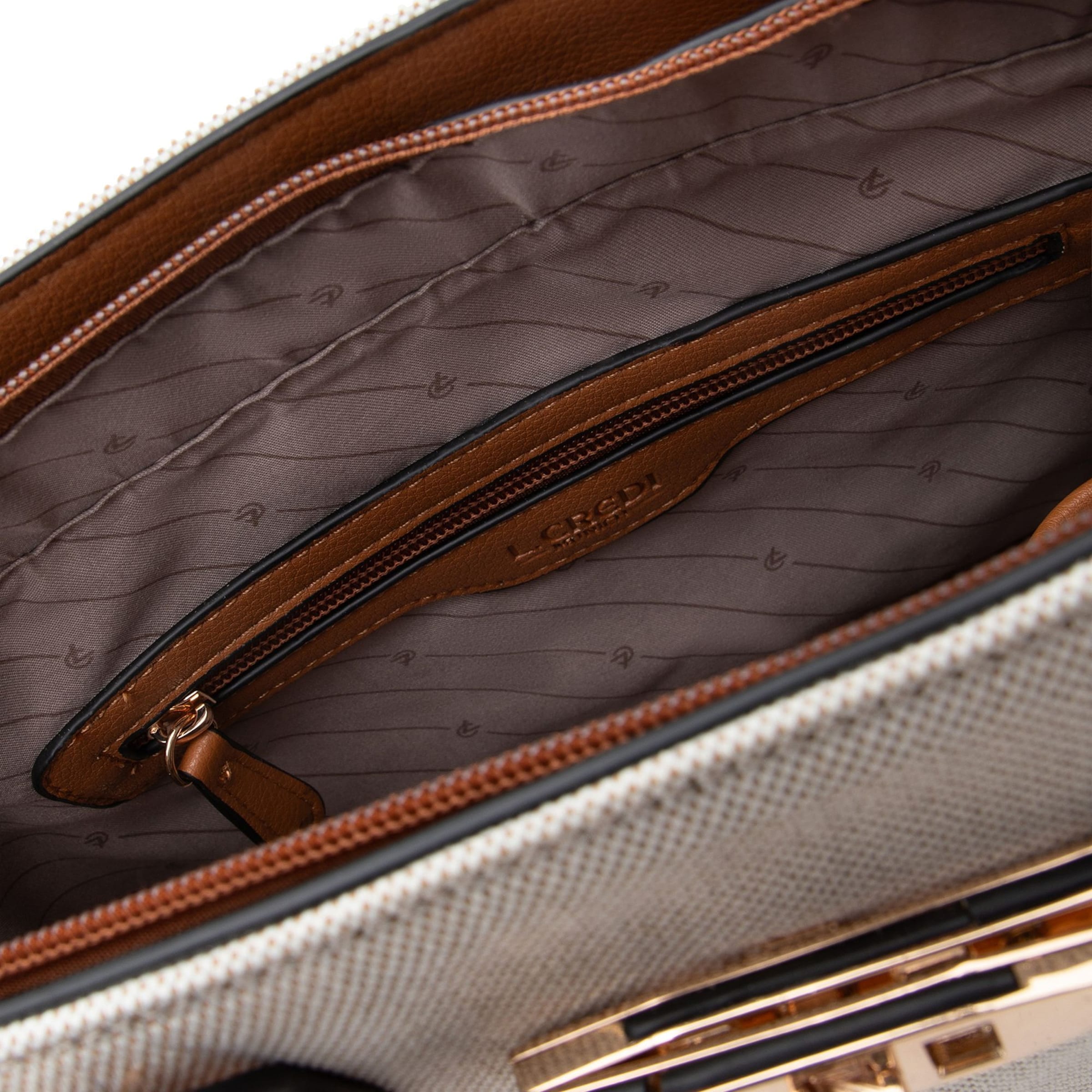 Cabas 'Rea' L.CREDI en beige