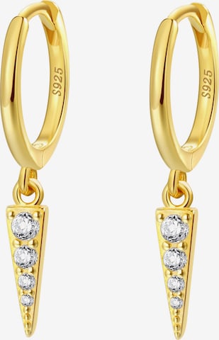 Hey Happiness Oorbellen 'Spike Huggie' in Goud: voorkant