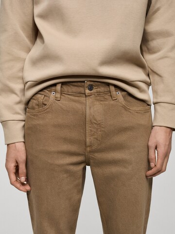 MANGO MAN Regular Jeans 'BENC' in Brown