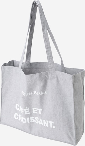 Les Petits Basics Torba shopper 'Café & croissant' w kolorze szary: przód