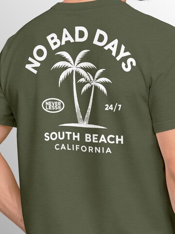 Neverless Shirt 'No Bad Days' in Green