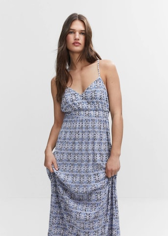 MANGO Summer Dress in Blue: front