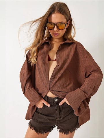 Chemisier Bianco Lucci en marron