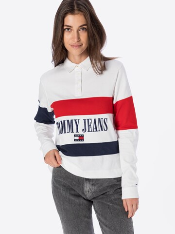 Tommy Jeans Poloshirt in Weiß: predná strana