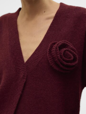 VERO MODA Gebreid vest 'Carrie' in Rood