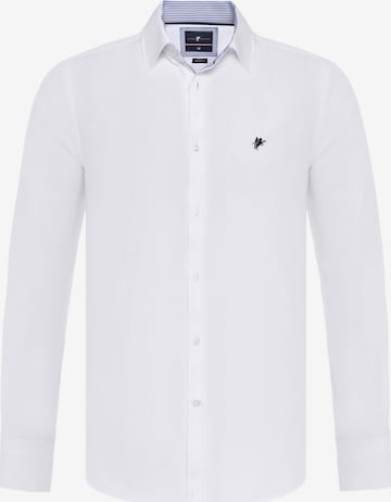 DENIM CULTURE Button Up Shirt ' BRADLEY ' in White: front