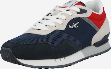 Baskets basses 'LONDON' Pepe Jeans en bleu : devant