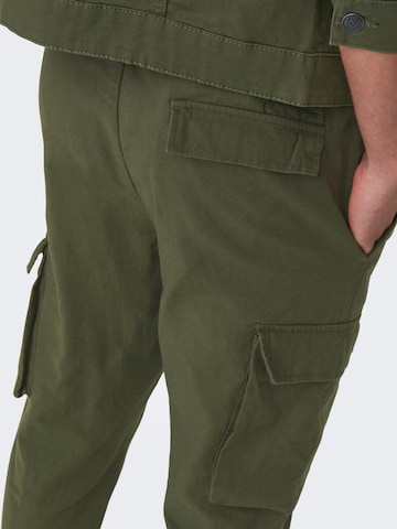 Tapered Pantaloni 'Linus' di Only & Sons in verde