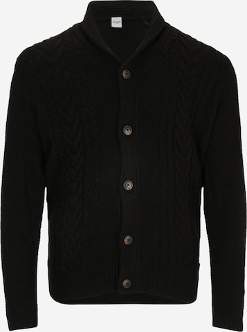 Jack & Jones Plus Strickjacke 'CRAIG' in Schwarz: predná strana