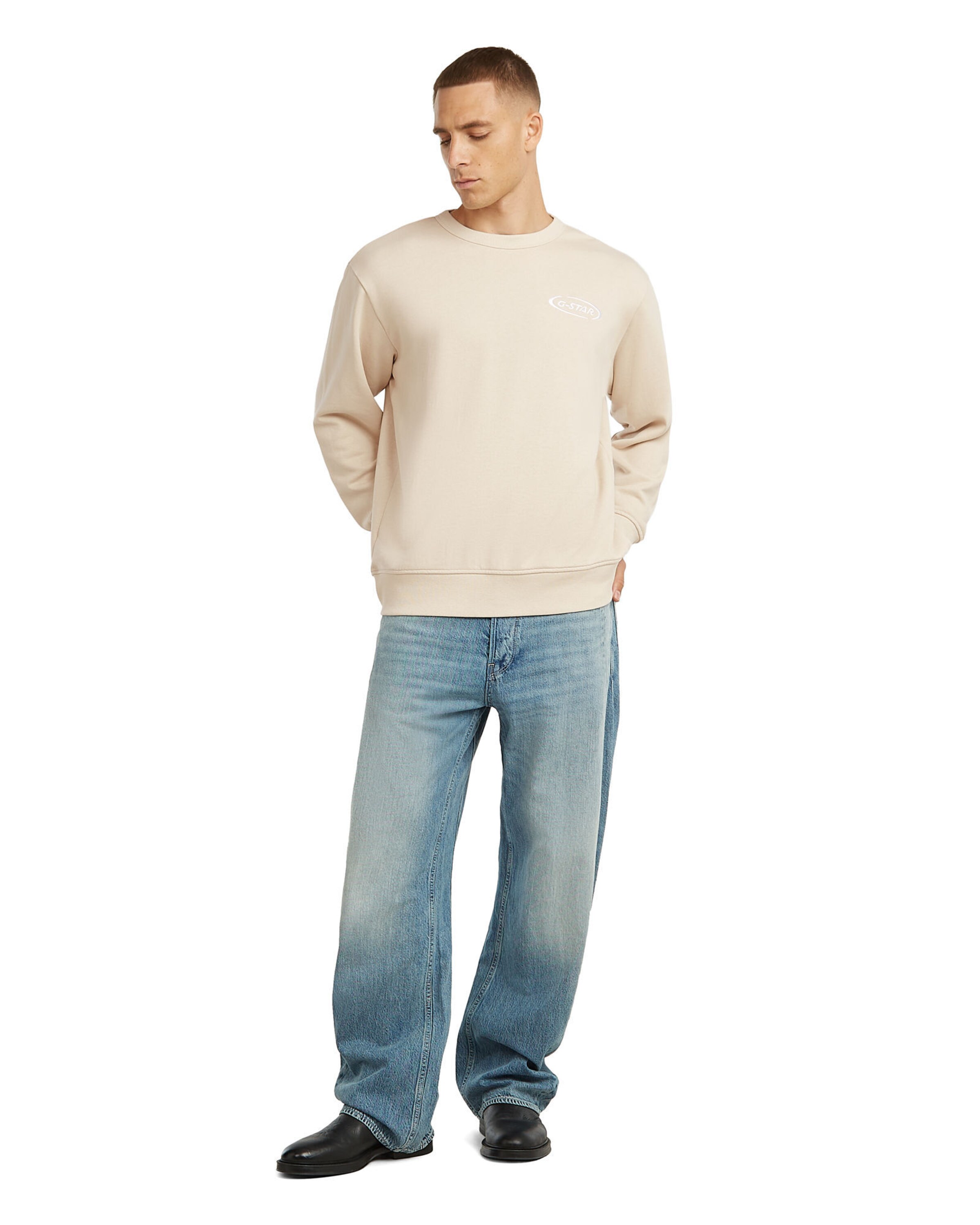 G-STAR Sportsweatshirt '90s Logo Sweater' in Wit