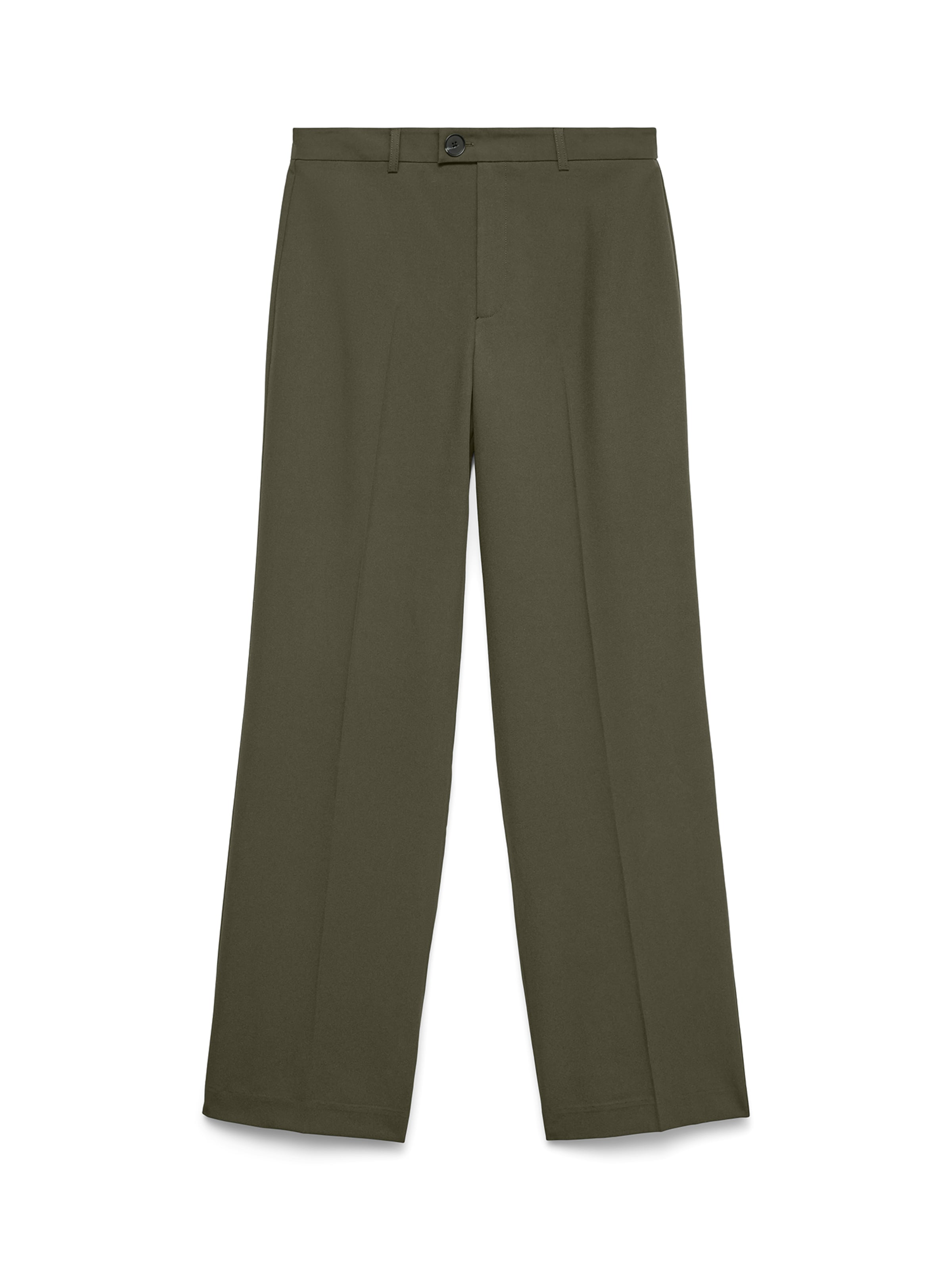 VERO MODA Štandardný strih Nohavice s pukmi 'VMTEXAS' - Zelená: predná strana