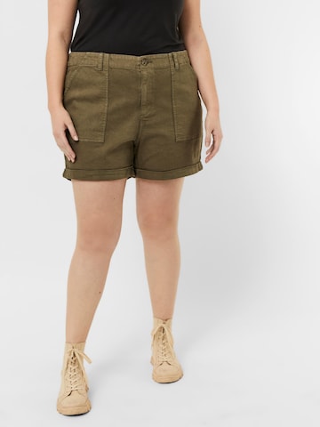 Vero Moda Curve Normální Kalhoty – zelená: přední strana