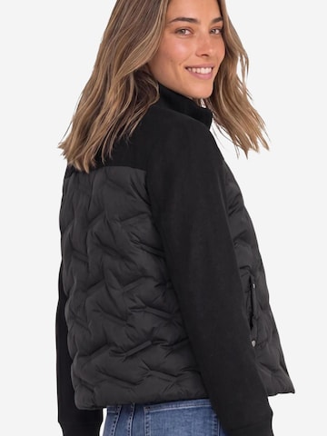 STREET ONE Winter jacket 'LTD QR Short Mat Mix Jkt w. Glued 202254' in Black