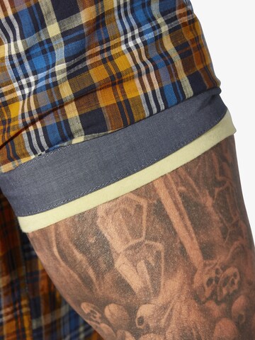Jan Vanderstorm Comfort fit Button Up Shirt 'Urthor' in Blue