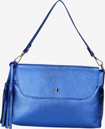Pochette 'Pochette Donna Pelle Dollaro Laminato con Tracolla Rimovibile - Made in Italy' di Gave Lux in blu: frontale