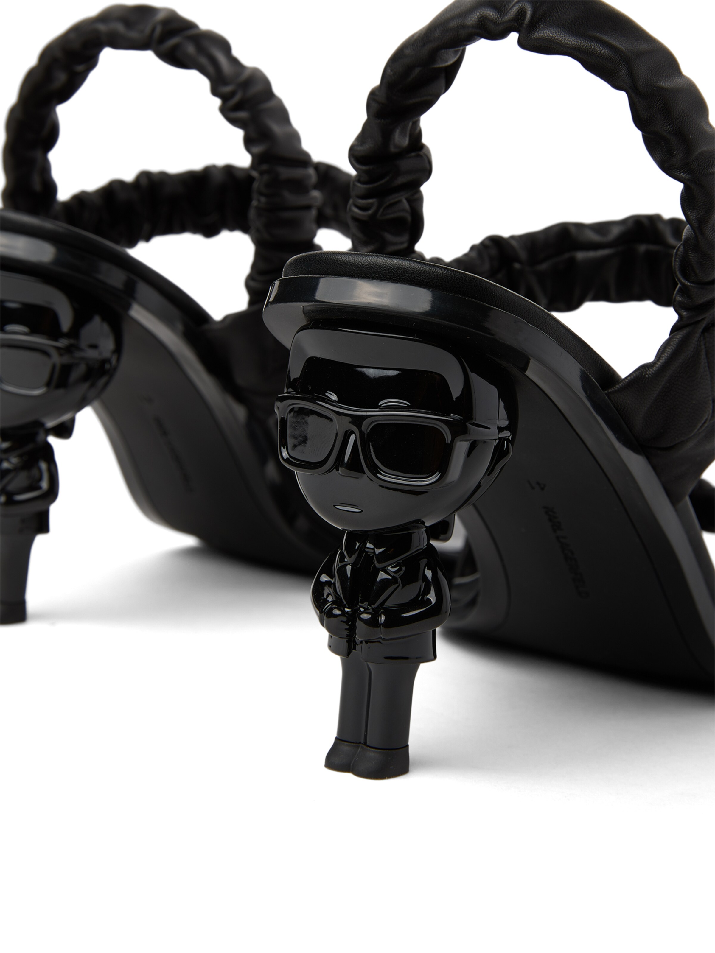 melns Karl Lagerfeld Vaļējas augstpapēžu kurpes ' IKON '